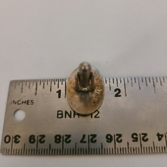 Vintage Tiffany & Co Single 18K Gold Sterling Silver Oval Replacement Cufflink - Picture 4 of 4